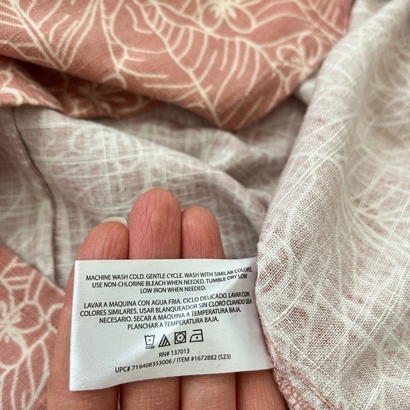 Orvis Womens Floral Sleeveless Linen blend Dress Small Coastal Grandma Lagenlook - Picture 4 of 12